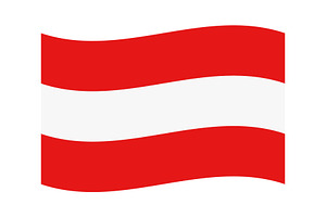 Austria flag, an Illustration by Mark1987
