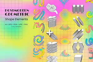 Post Modern Geometric Shape Elements