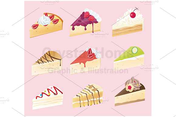 Cheesecake Icon Collection Set