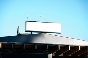 Blank billboard on a building, an Architecture Photo by volodymyrshtun13795