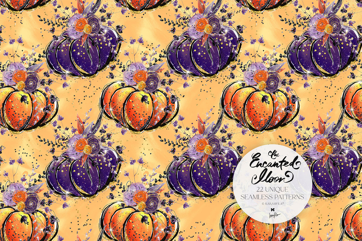 Halloween Gothic Woodland Patterns, a Pattern Graphic by KaramfilaS (Photo 12 of 28)