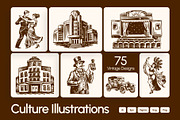 Vintage Culture Illustration Set, a Person Illustration by Creative Stall (Thumbnail 1 of 9)