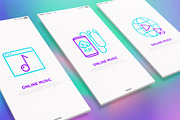 Online Music | 16 Thin Line Icons, an Outline Icon by Alex Blogoodf (Thumbnail 2 of 11)