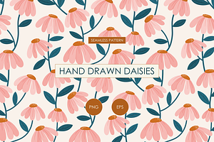 Climbing Daisies Seamless Pattern