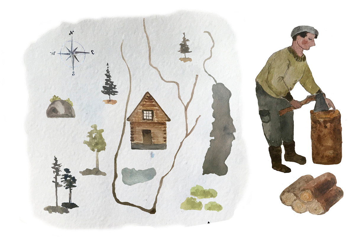 Watercolor Landscape and Map Creator, an Illustration by Bychovsky design (Photo 3 of 5)