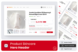 Product Skincare Hero Section, an UI Kit Template by Annora Studio