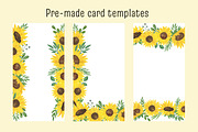 Sunflowers Watercolor Collection, an Illustration by Contes_de_fée (Thumbnail 9 of 21)