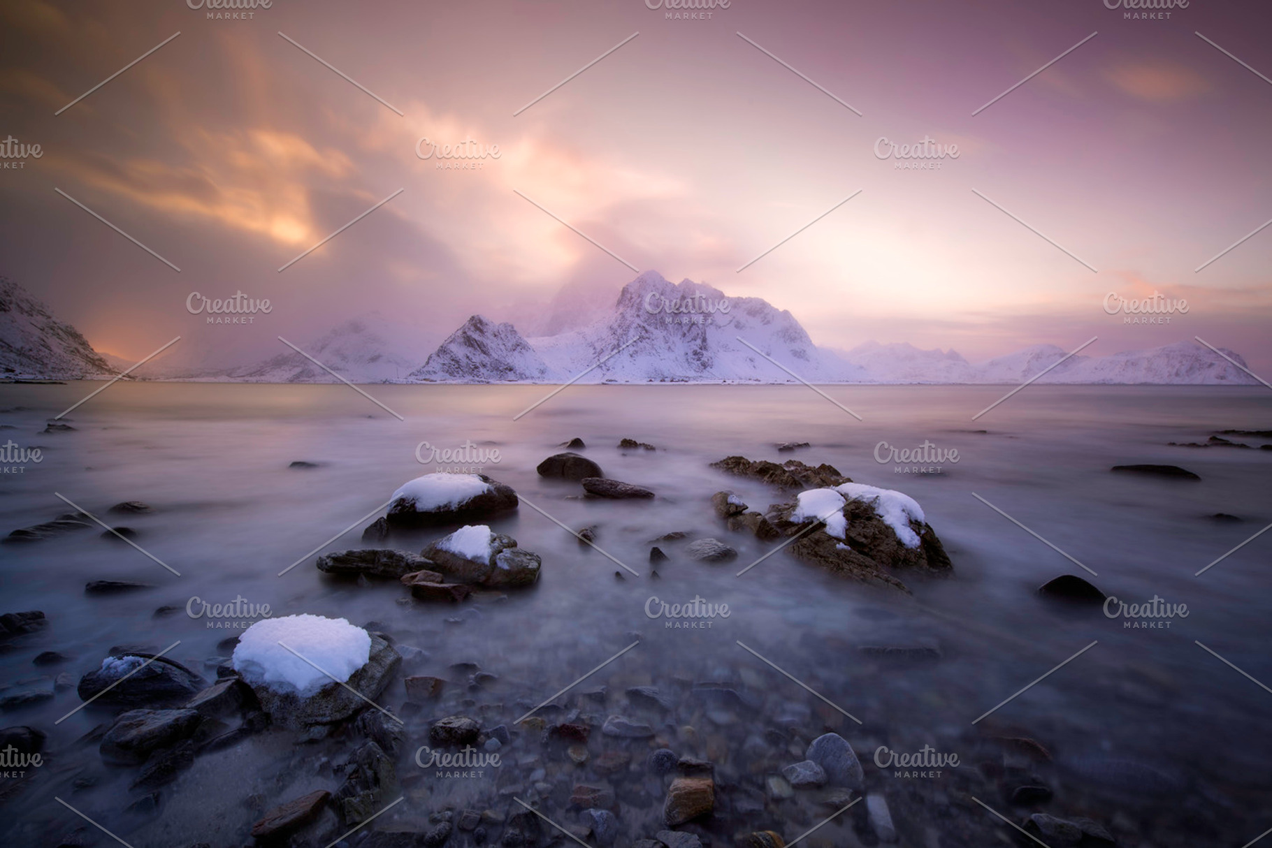 Sunset over lofoten containing lofoten, beach, and norway, a Nature Photo by inigocia