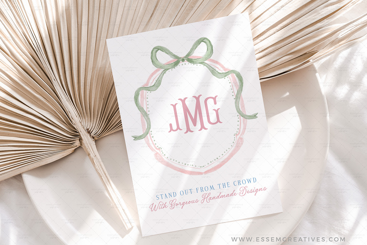 Vintage Grandmillenial Crest Bows, a Decorative Illustration by Essem Creatives (Photo 4 of 5)