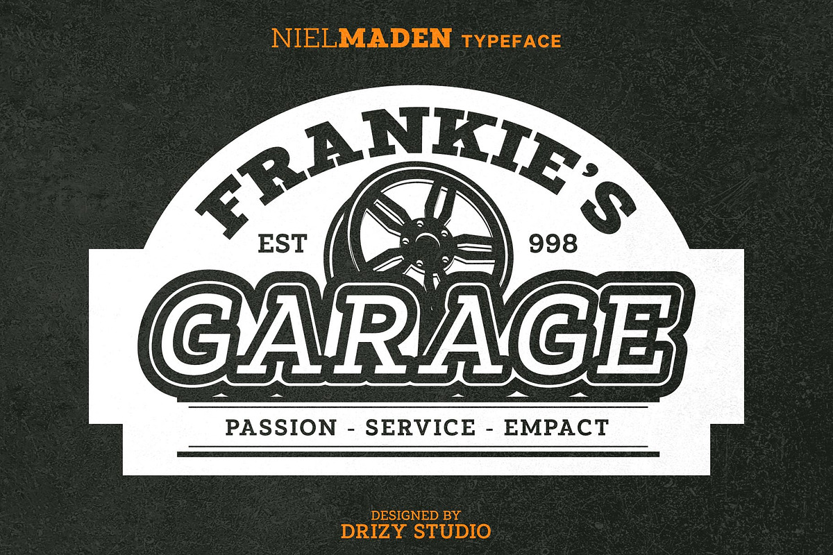 Nielmaden, a Slab Serif Font by Drizy (Photo 6 of 9)