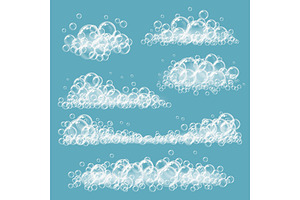 Foaming bubbles. Soapy transparent, a Background Graphic by Onyx