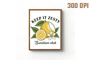 Keep It Zesty Sunshine Club PNG, an Illustration by Libby Wishes (Thumbnail 4 of 6)