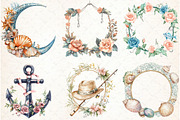 Coquette Coastal Fisherman Frame, an Illustration by Libby Wishes (Thumbnail 5 of 12)