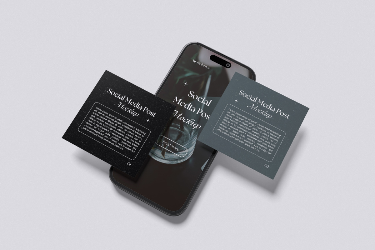 Social Media Post Mockup Bundle Set, an Advertising Mockup by Rielismee (Photo 2 of 5)
