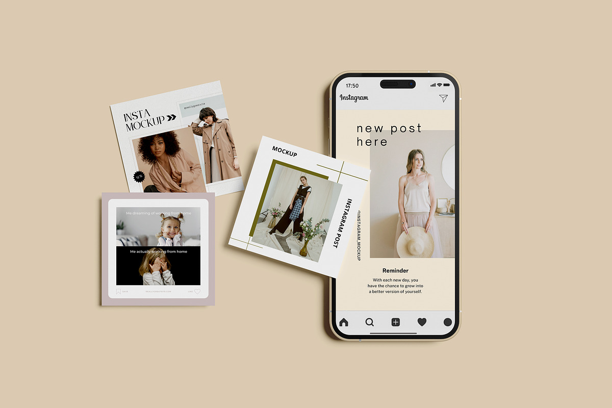Instagram Post Mockup, a Print Template by Difa Design (Photo 6 of 9)
