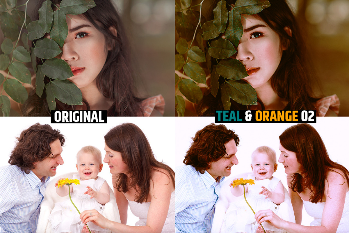 Orange & Teal 30 Cinematic FILM LUTS, a Plug-in Add-On by WeLovePresets (Photo 3 of 61)