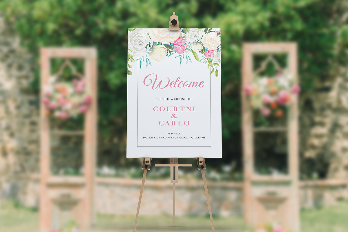 Welcome Sign, an Invitation Template by ShineOnWedding (Photo 4 of 8)