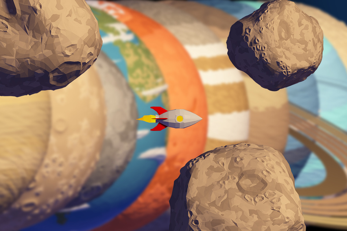 Polygonal style Solar System, an Object Graphic by Toocha design (Photo 4 of 5)