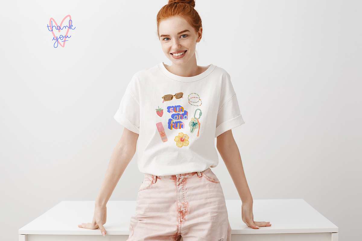 Trendy Summer Girl Clipart & Quotes, a Seasonal Illustration by Ruslana Lubenets (Photo 16 of 16)