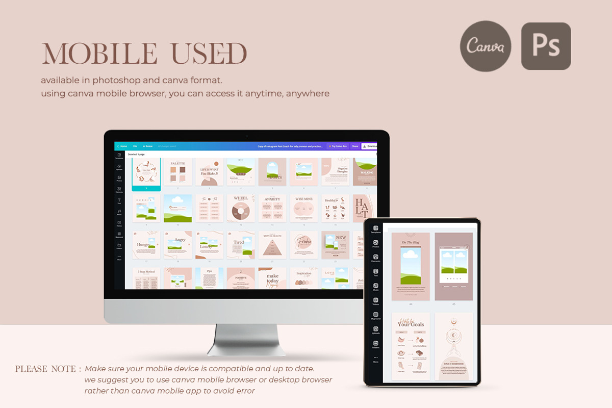 Wellness Instagram Creator CANVA PS, a Social Media Template by Eviory (Photo 38 of 48)