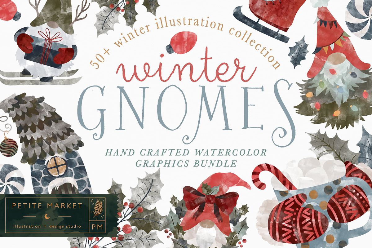 Winter Gnomes Collection, a Graphic by PetiteMarket (Photo 1 of 4)