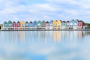 Houten netherlands  traditional dutch houses on canal containing netherlands