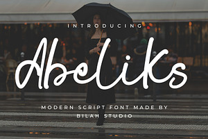 Abeliks Modern Script Font