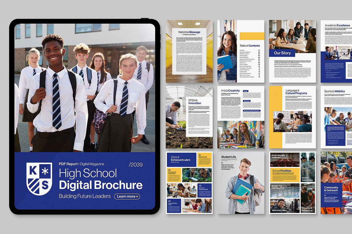School Digital Brochure Template, a Brochure Template by BrandPacks (Photo 6 of 6)