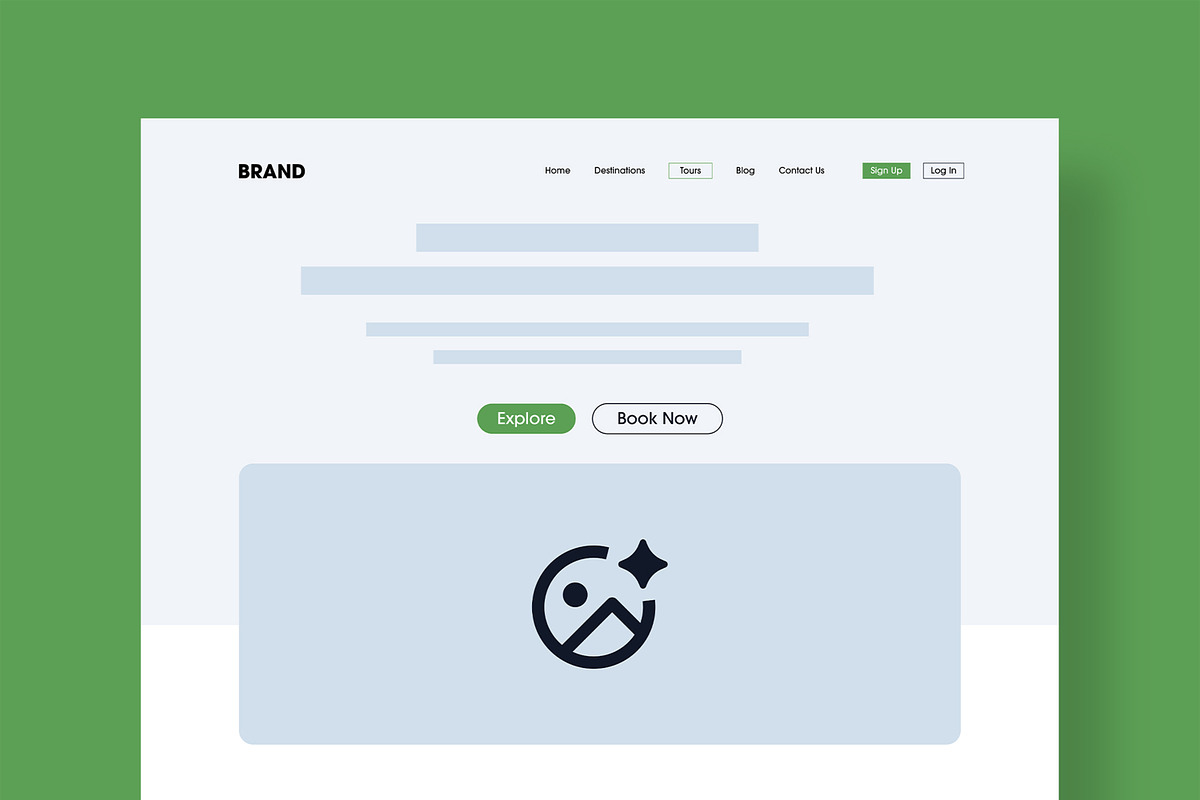 Minimalist Travel Wireframe Layout, a Wireframe Template by MightyDesign (Photo 2 of 9)