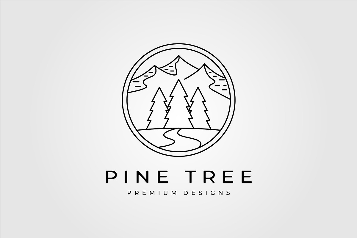 vector pines outdoor adventure logo, a Branding & Logo Template by lawoel