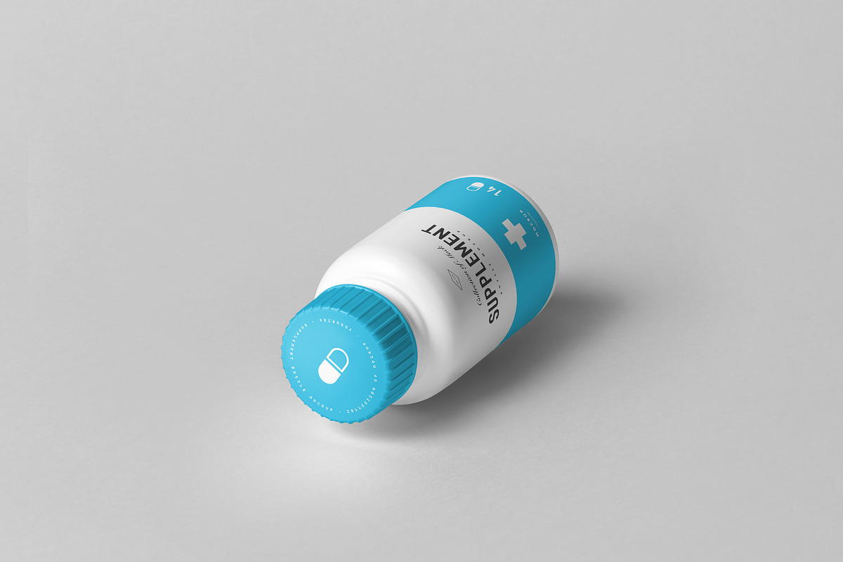 Supplement Jar & Box Mock-up 9, a Cups & Container Mockup by Yogurt86 (Photo 7 of 12)