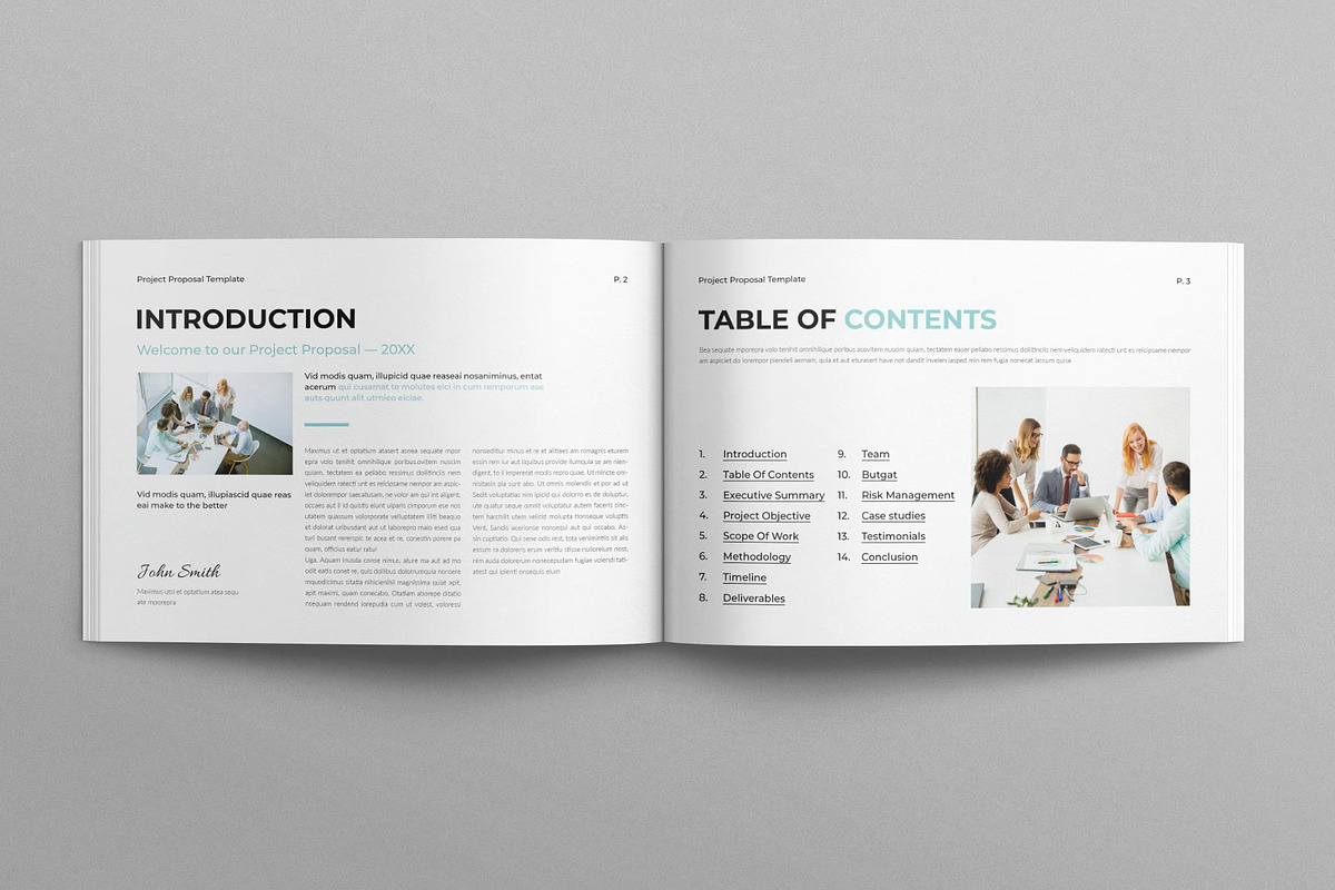 Project Proposal Template Landscape, a Brochure Template by MassiveCreator (Photo 2 of 7)