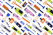 Barbers' equipment set, backgrounds, an Object Illustration by PaperTrident (Thumbnail 4 of 5)