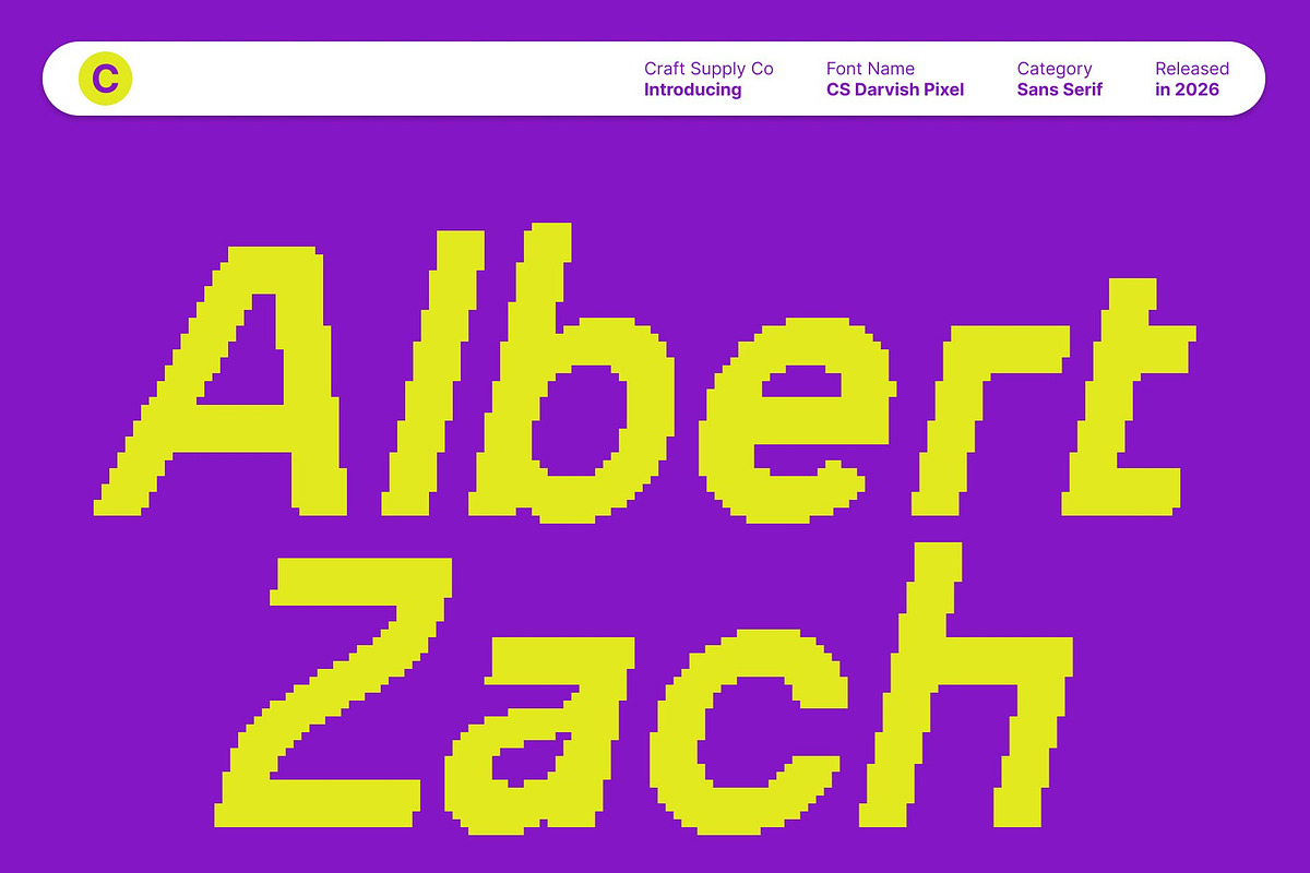 CS Darvish Pixel, a Sans Serif Font by Craft Supply Co. (Photo 3 of 8)