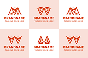 Letter M W Pizza Logo Set, a Branding & Logo Template by Pray Art Design Studio (Thumbnail 1 of 2)