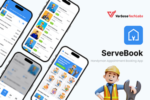 Service Booking App | ServeBook, an UI Kit Template by Opus LabWorks