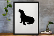Walrus Silhouette SVG, an Animal Illustration by newminddesign (Thumbnail 3 of 3)