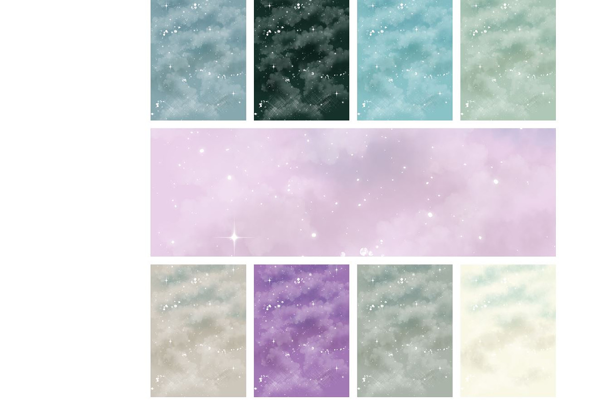 Pastel Galaxy Stars Digital Papers, a Wallpaper Graphic by tranyenhanu (Photo 1 of 3)