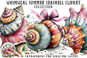 Whimsical Summer Seashell Clipart, an Illustration by OK Design (Thumbnail 1 of 6)