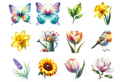 Watercolor Spring Clipart, a Graphic by CitraGraphics (Thumbnail 4 of 5)