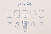 Wedding doodle svg Trendy bow, frame, a Decorative Illustration by Summer Nightingale Art (Thumbnail 6 of 17)