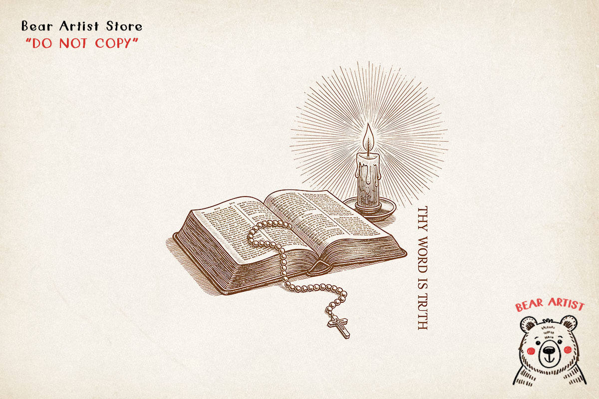Christian Engraved Illustration, an Object Graphic by GlitterCraft (Photo 22 of 101)