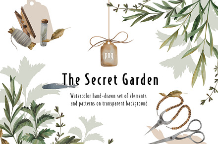 "The Secret Garden" floral set