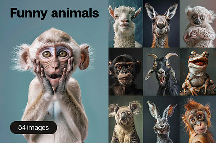 54 Funny animals, an Animal Photo by Handmadefont