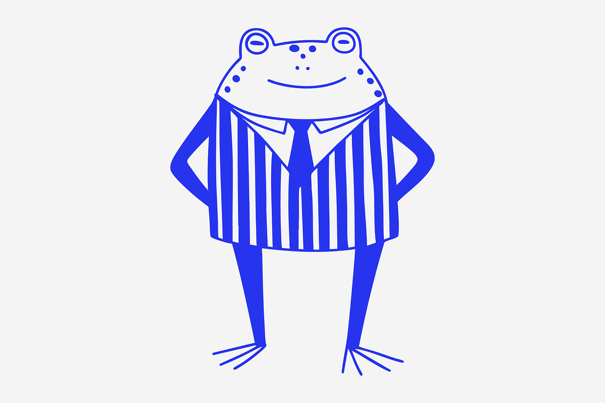 Frog in Suit Doodle Illustration, an Animal Illustration by Danil Polshin