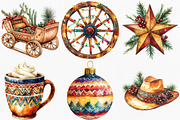 Watercolor Southwestern Christmas, an Illustration by Canvas Craft (Thumbnail 3 of 8)