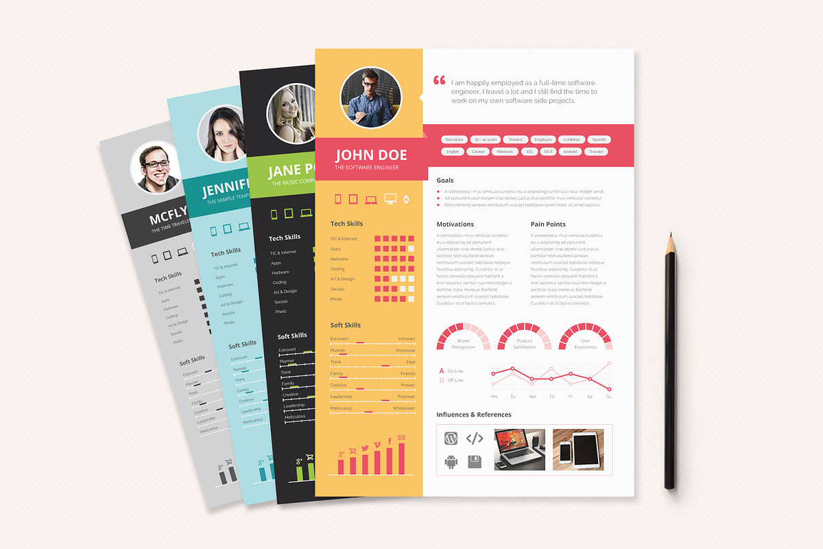 UX Workflow - Persona Document, a Stationery Template by Sargatal (Photo 1 of 6)