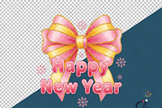 New Year Pink Coquette Bow PNG, an Illustration by Creative Art (Thumbnail 6 of 6)