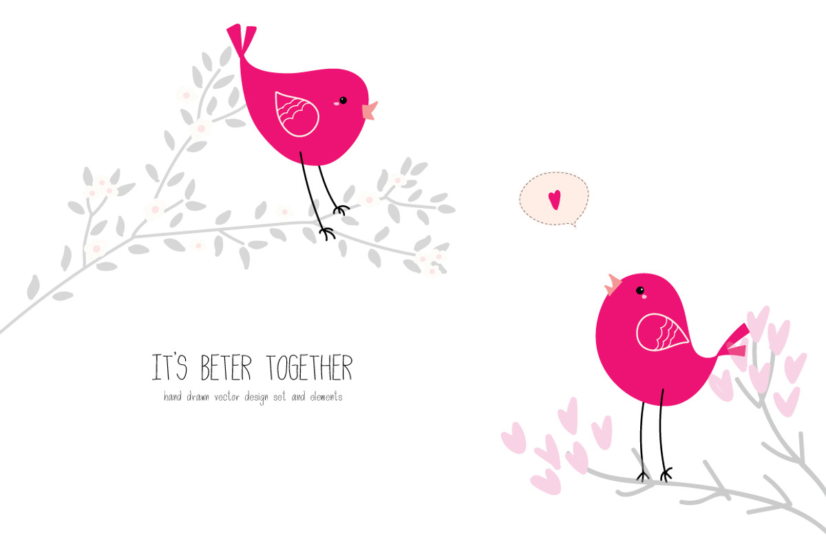 LOVE BIRD Valentine collection, a Decorative Illustration by MooBeer (Photo 8 of 8)