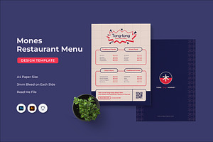 Mones - Restaurant Menu, a Print Template by Fannan Studio